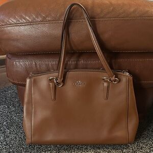 Coach Tan Leather Shoulder Bag